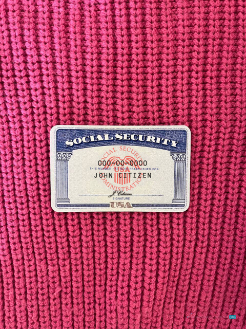 Download USA SSN photolook pink textile background FRONT Photoshop template